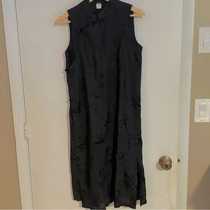 black silk dosa dress tunic 90's